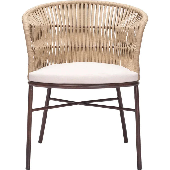 Freycinet Dining Chair (Set of 2) Natural-Outdoor Dining Chairs-Zuo Modern-LOOMLAN