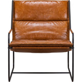 Fria Leather Yukon Saddle Chair-Club Chairs-Olivia + Quinn-LOOMLAN