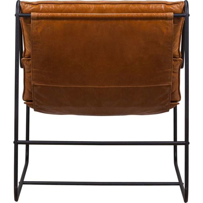 Fria Leather Yukon Saddle Chair-Club Chairs-Olivia + Quinn-LOOMLAN