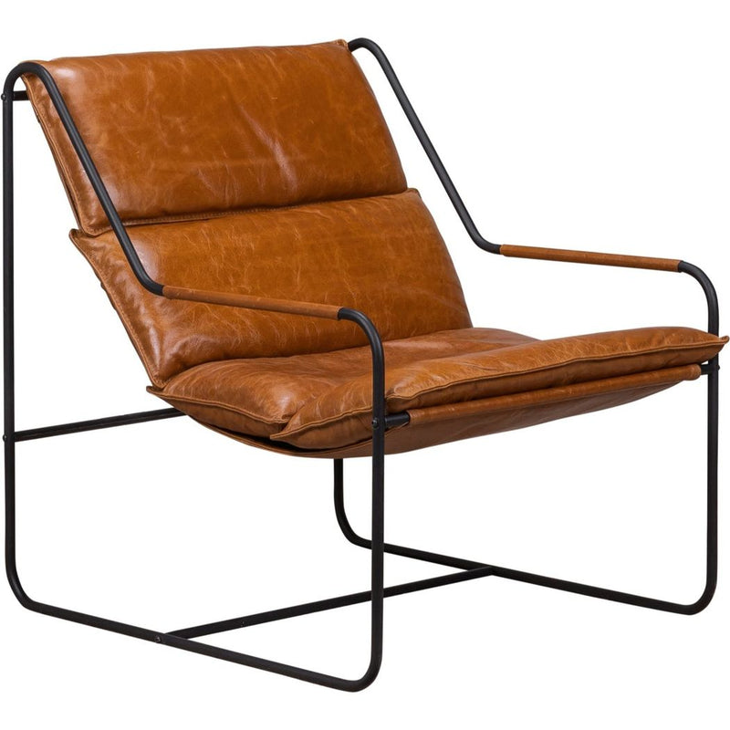 Fria Leather Yukon Saddle Chair-Club Chairs-Olivia + Quinn-LOOMLAN