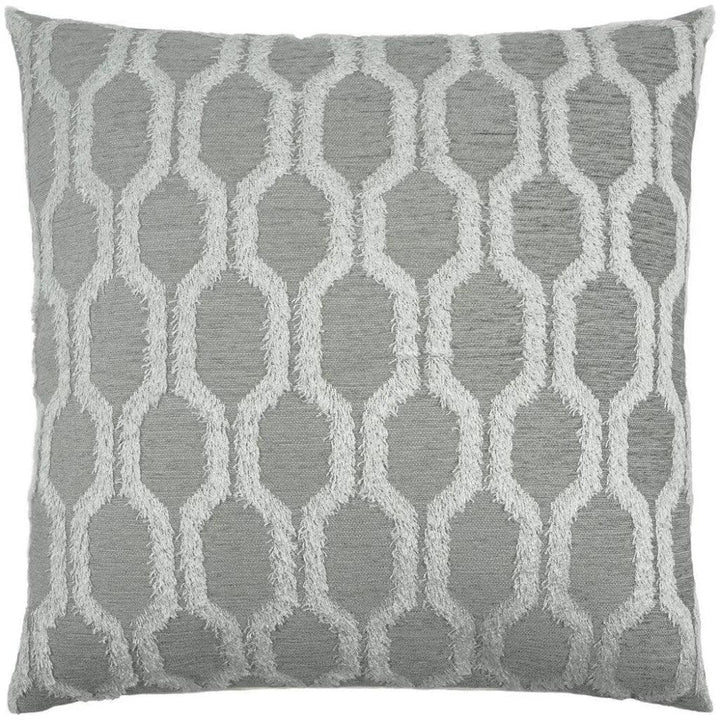Fringed Platinum Grey Throw Pillow Insert - LOOMLAN - D.V. Kap - Throw Pillows