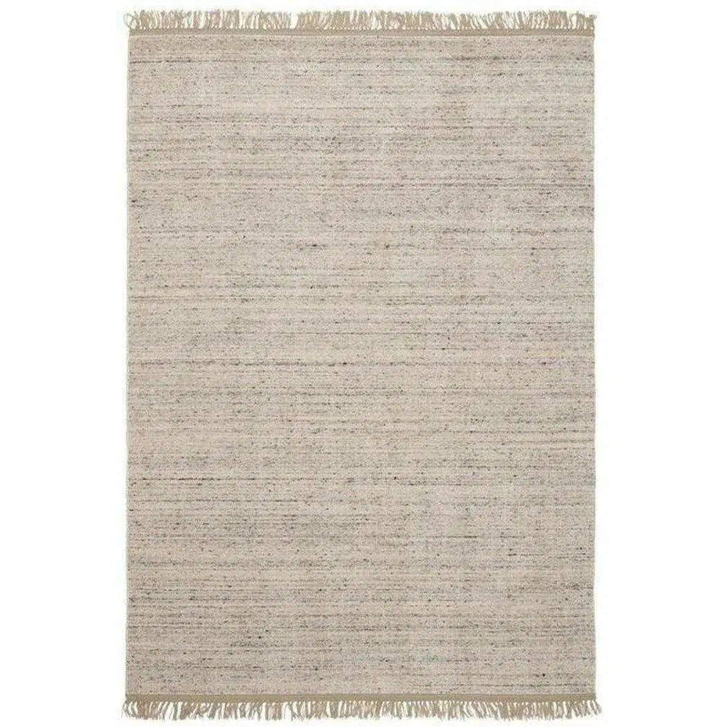 Friolento Grey Solid Handmade Wool Rug