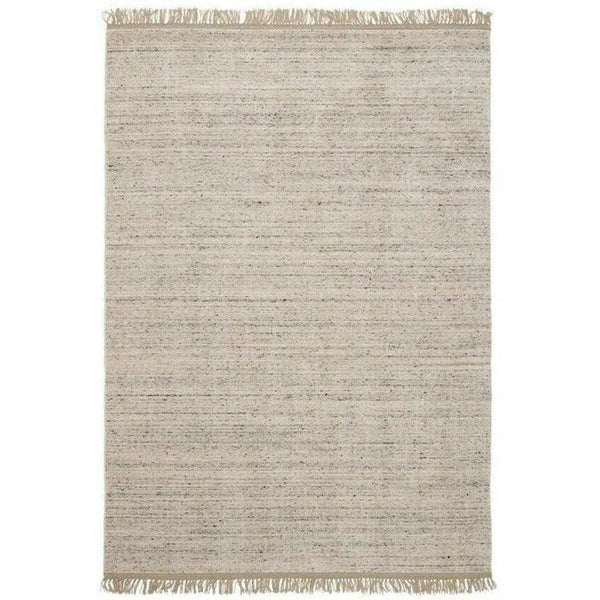 Friolento Grey Solid Handmade Wool Rug