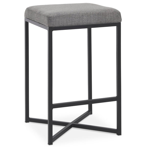 Frodo Gray Fabric Counter Stool