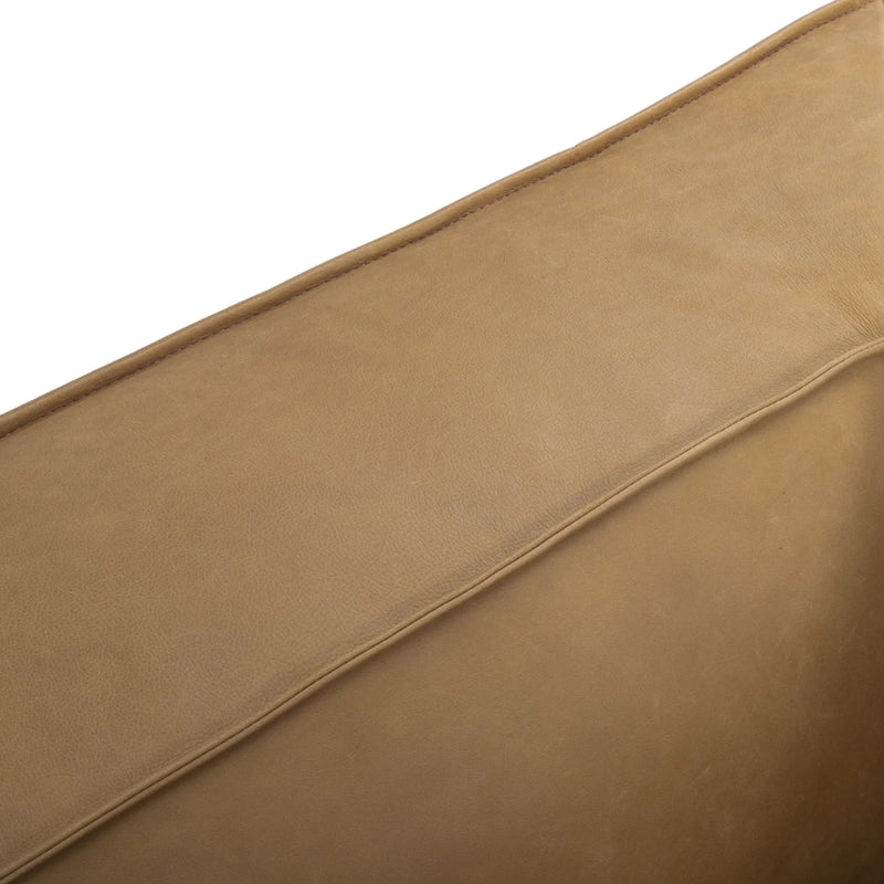 Contemporary Leather Club Sofa 100" Wide