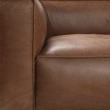 Contemporary Leather Club Sofa 100" Wide