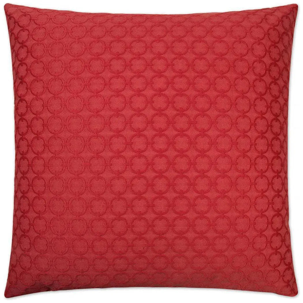 Full Circle Red Throw Pillow With Insert