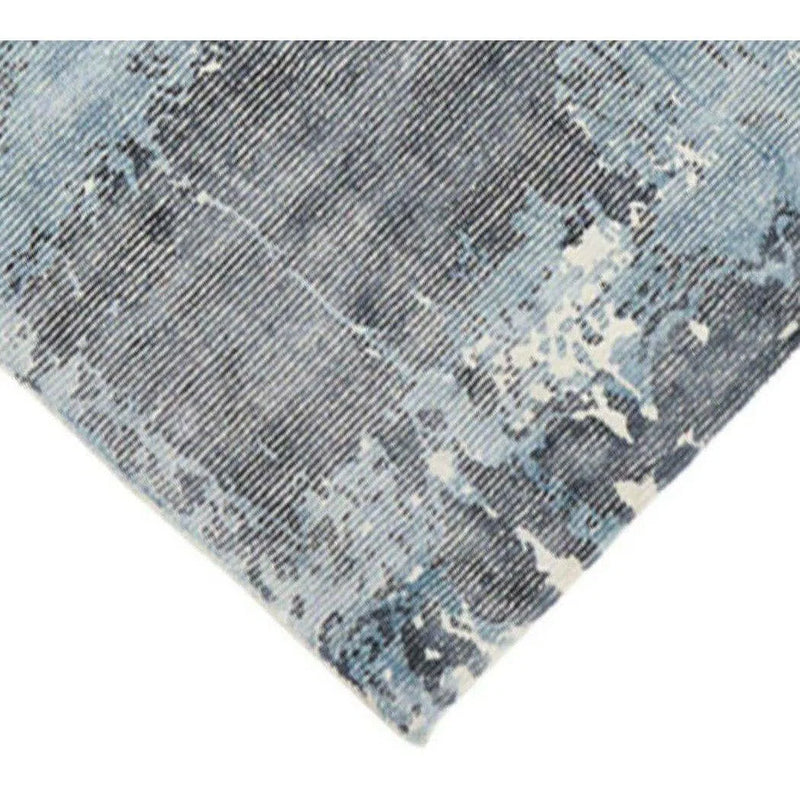 Fuller Ocean Blue Grey Solid Handmade Wool Rug By Linie Design Area Rugs LOOMLAN By Linie Rugs
