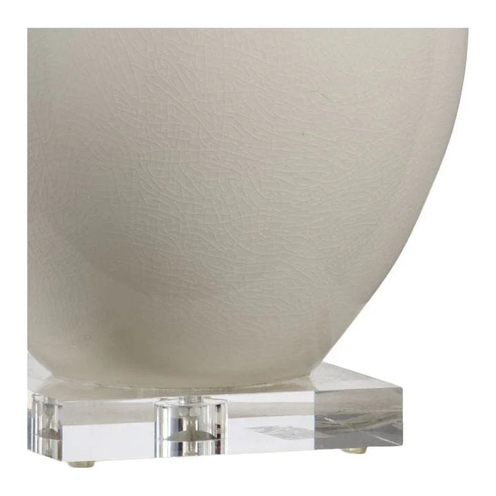 Fulton Vase Cream Crackle Glaze Finish Table Lamp - LOOMLAN - Chelsea House - Table Lamps