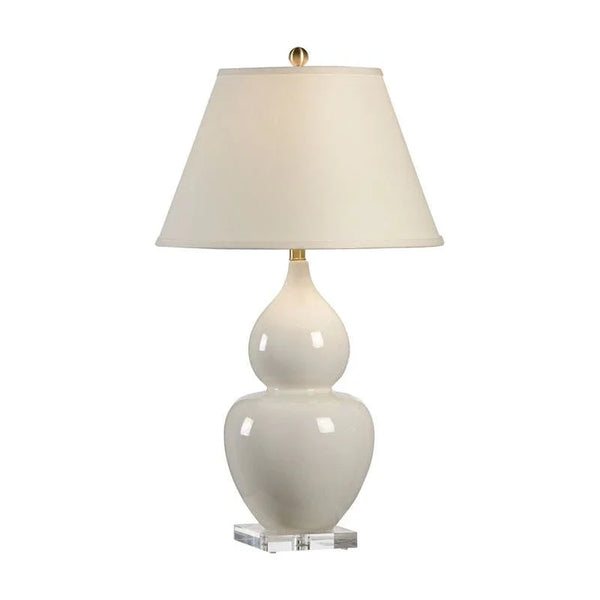 Fulton Vase Cream Crackle Glaze Finish Table Lamp - LOOMLAN - Chelsea House - Table Lamps