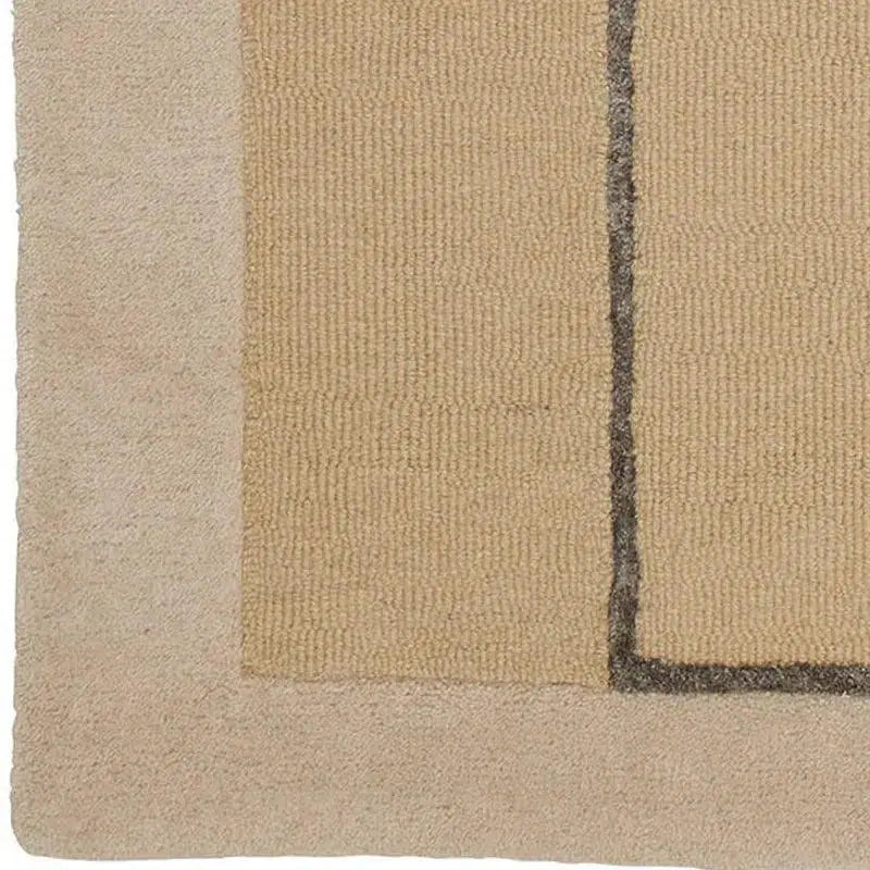 Furbo Yellow Mustard Beige Handmade Wool Rug