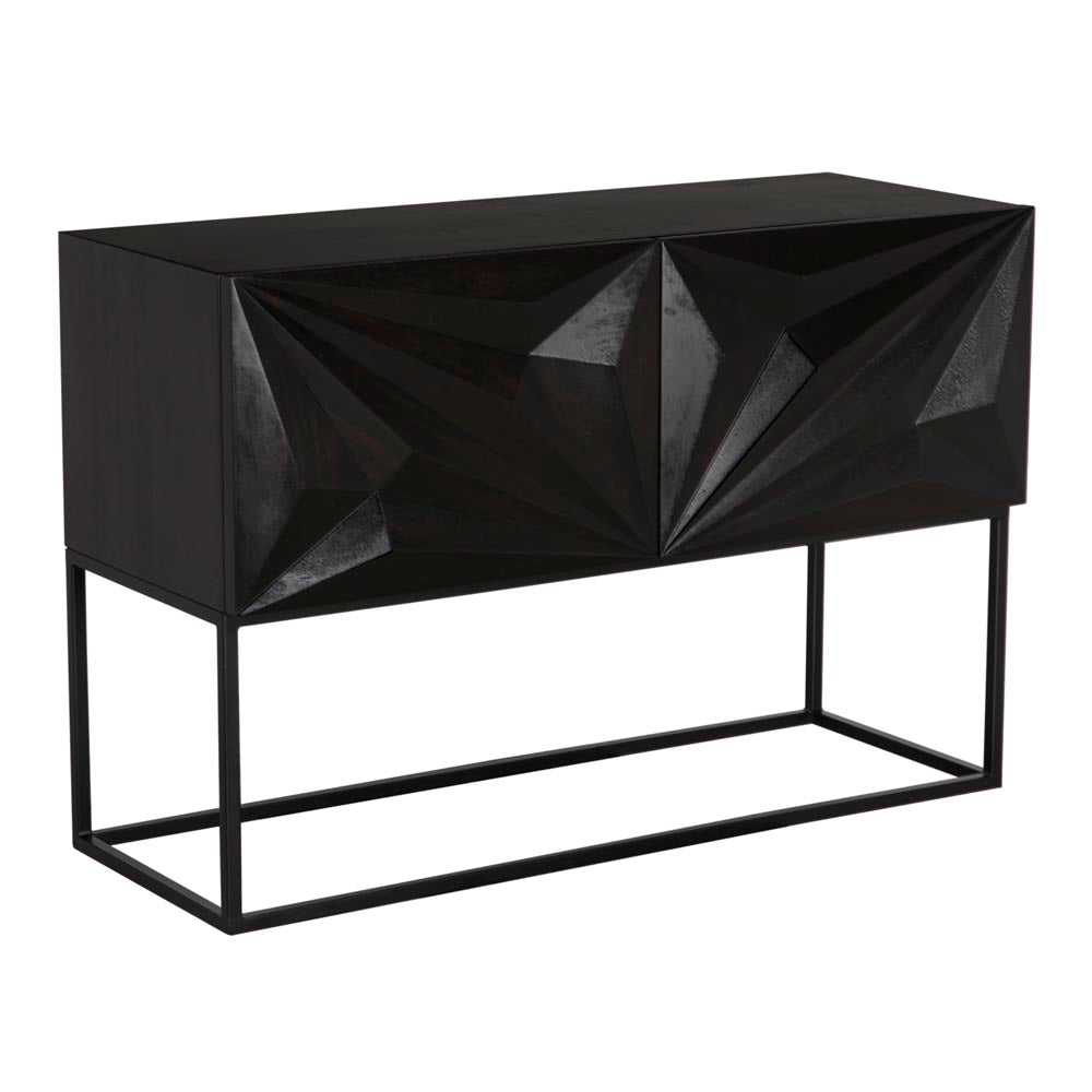 Small Zurich Wooden Black Console Table