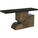 Noir Couture Console Matte Black Industrial Steel Design