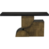 Noir Couture Console Matte Black Industrial Steel Design