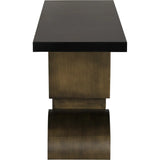 Noir Couture Console Matte Black Industrial Steel Design