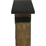 Noir Couture Console Matte Black Industrial Steel Design