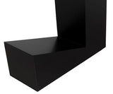 Devo Steel Black Rectangular Console Table