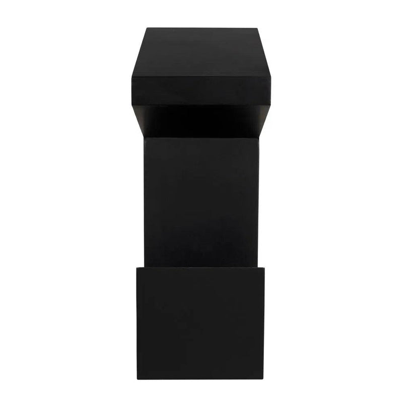 Devo Steel Black Rectangular Console Table