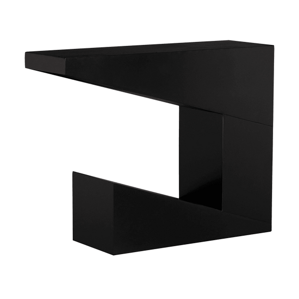 Devo Steel Black Rectangular Console Table