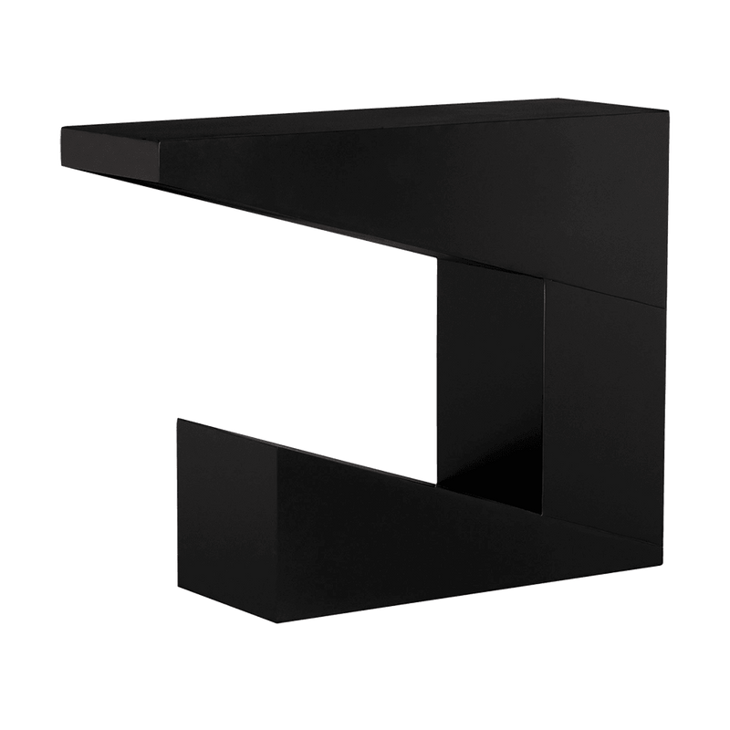 Devo Steel Black Rectangular Console Table