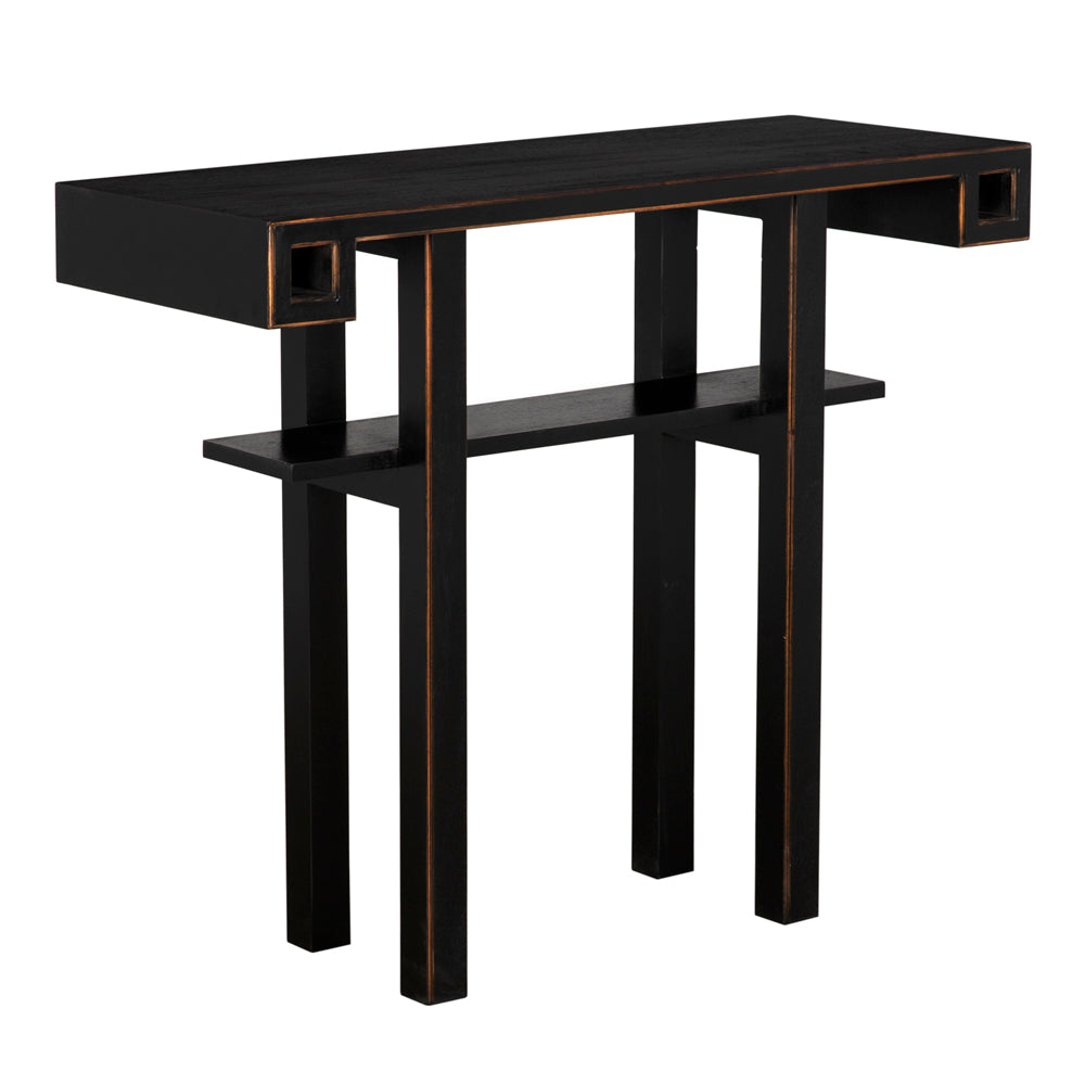 Uomo Wooden Black Console Table