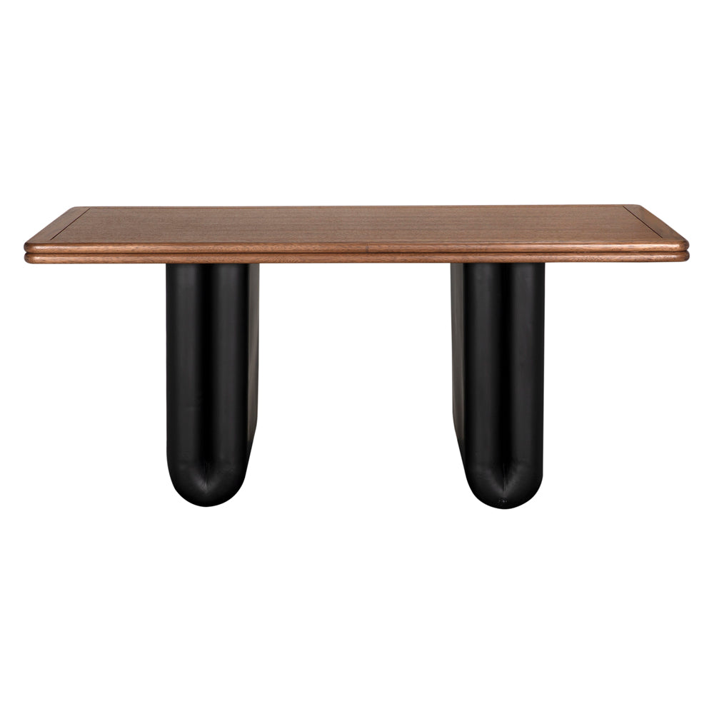 Mila Industrial Steel Base Wooden Desk