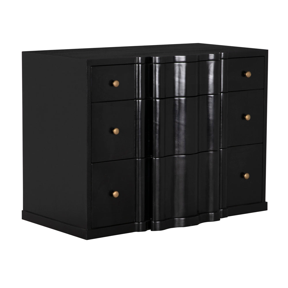 Kiss Wood Made Black Dresser