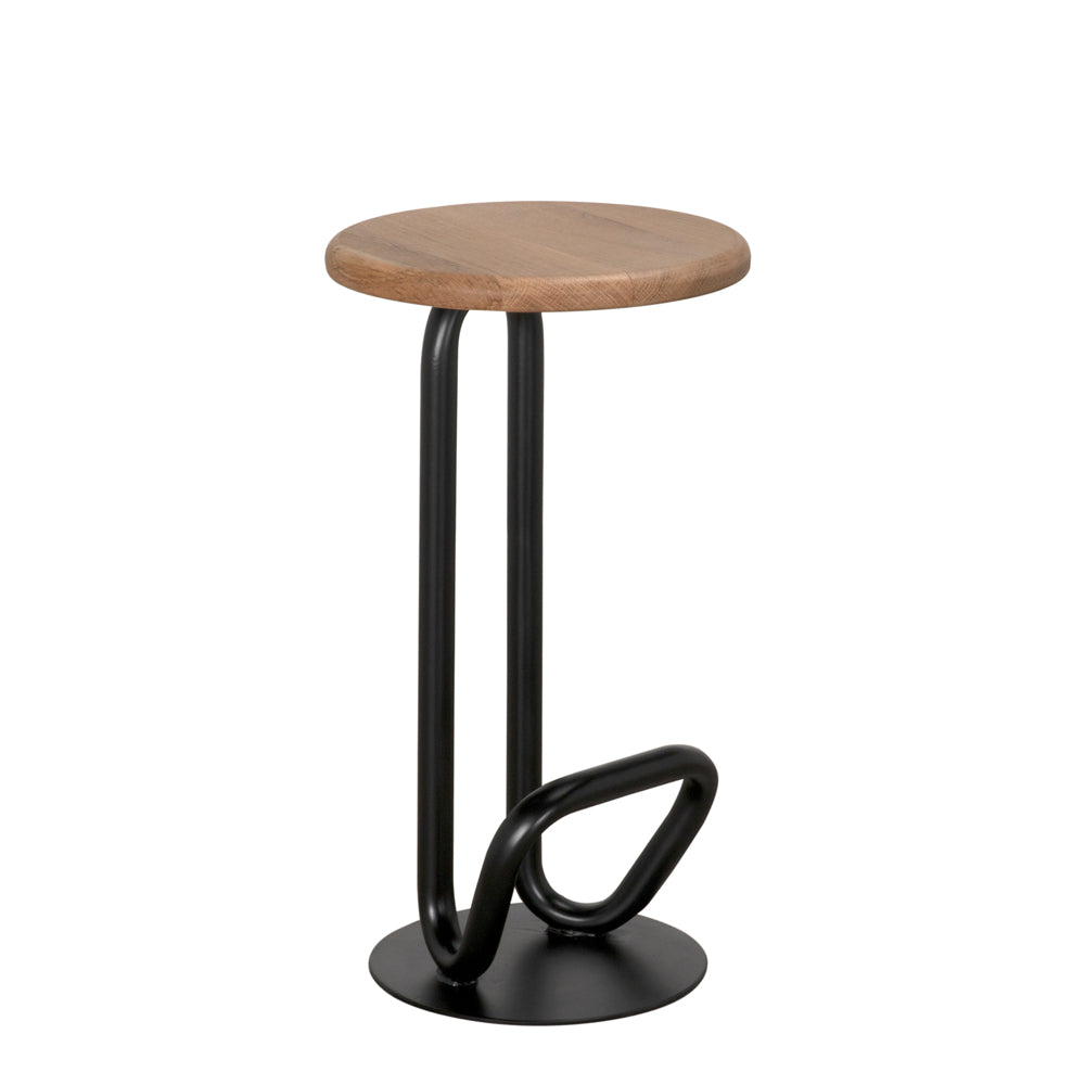 Hook Industrial Steel Framed Counter Stool - LOOMLAN - Noir - Counter Stools