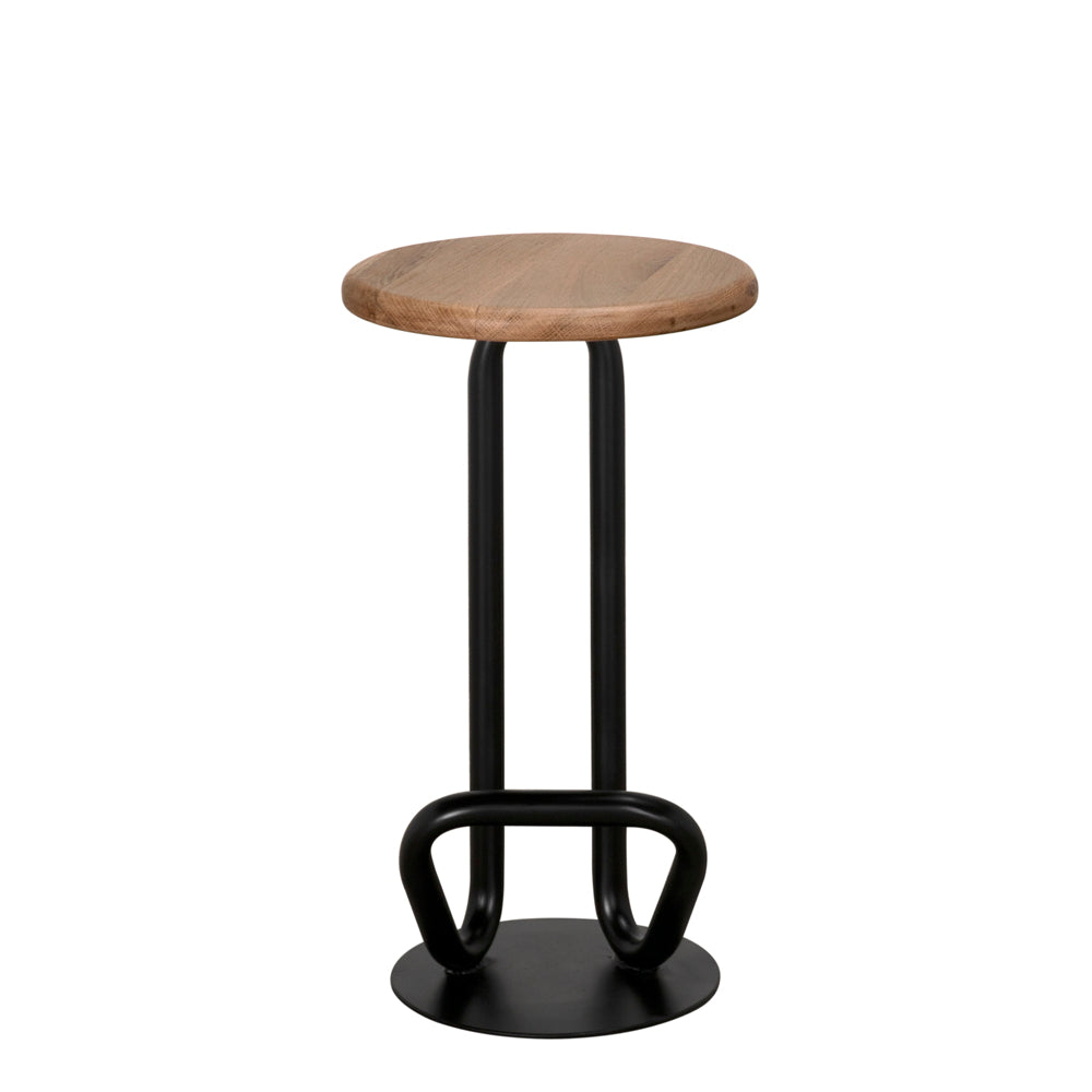 Hook Industrial Steel Framed Counter Stool - LOOMLAN - Noir - Counter Stools