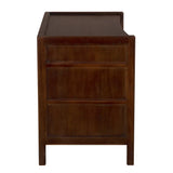 Hampton Wooden Hand Rubbed Brown Rectangular Side Table