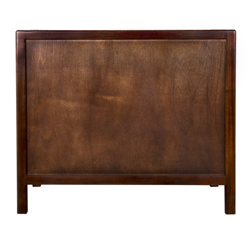 Hampton Wooden Hand Rubbed Brown Rectangular Side Table