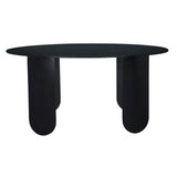 Eco Oval Dining Table With Matte Black Finish By Noir