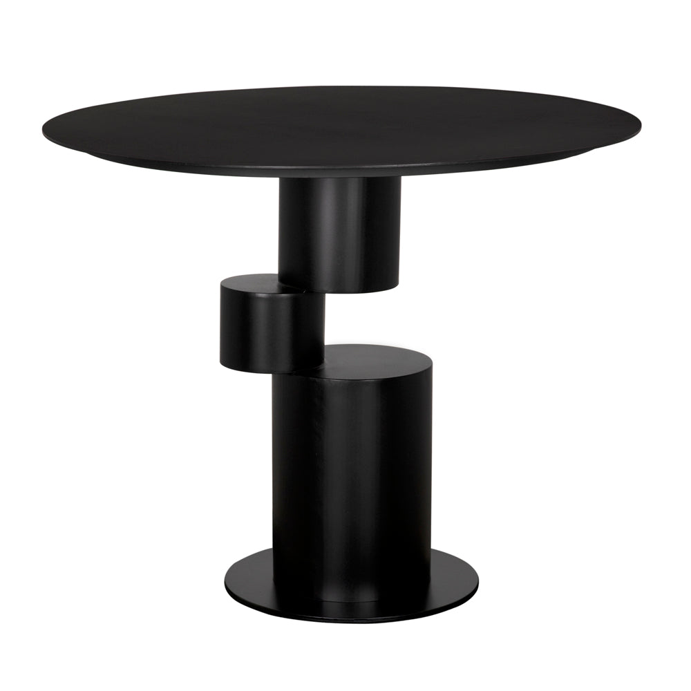 Nola Industrial Steel Black Dining Table