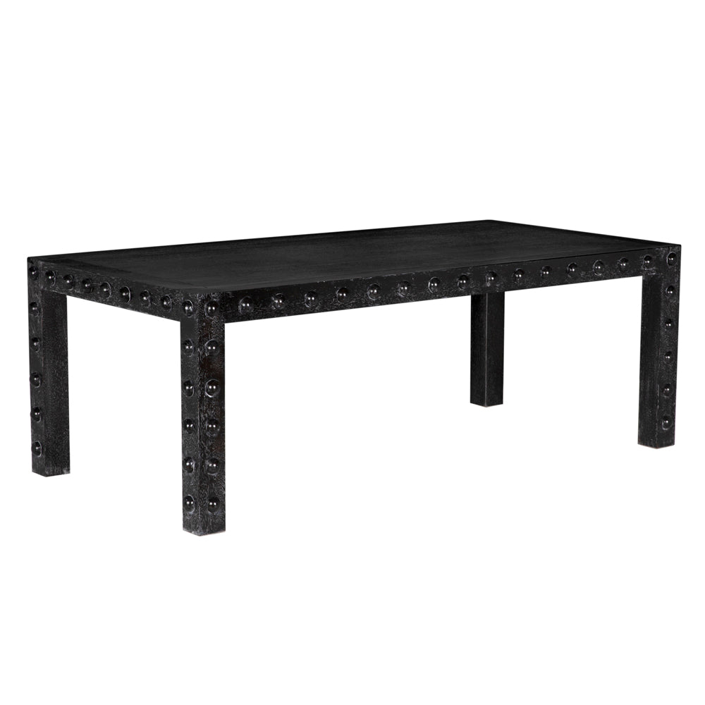 Didier Wooden Black Round Dining Table