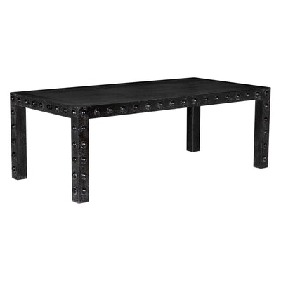 Didier Wooden Black Rectangular Dining Table - LOOMLAN - Noir - Dining Tables