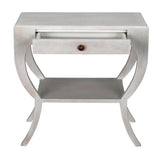 Maude Wooden White Wash Rectangular Side Table