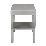 Maude Wooden White Wash Rectangular Side Table