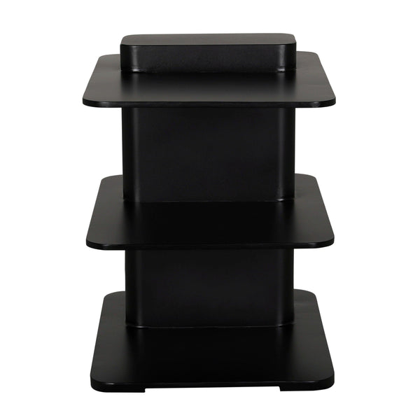 Noir Concoction Side Table Matte Black Industrial Steel