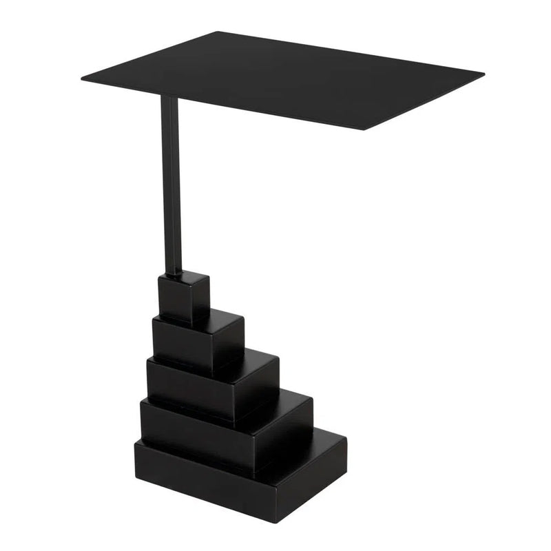 Nova Sigar Steel Black Rectangular Side Table