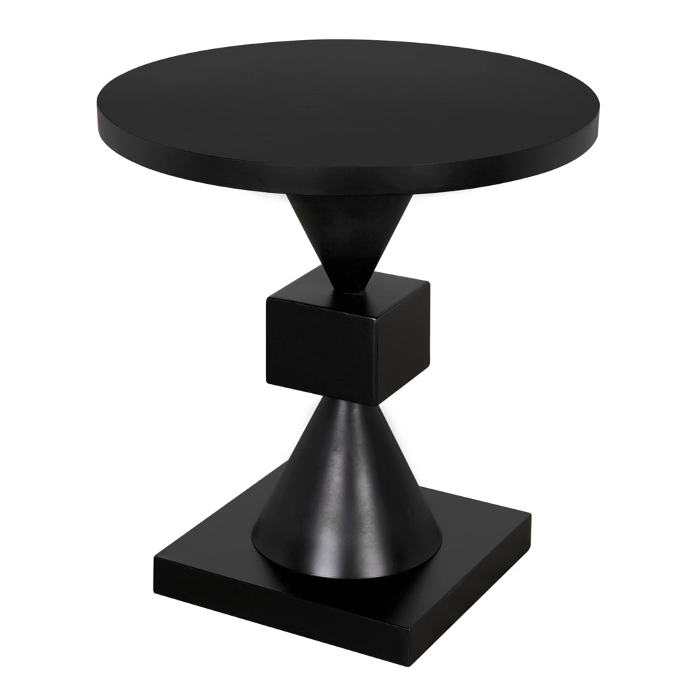 Theo Industrial Steel Black Side Table