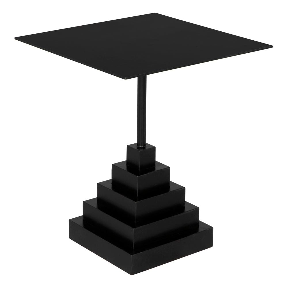 Nova Industrial Steel Made Black Side Table