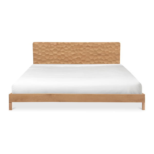 Misaki Solid Oak Brown Queen Bed
