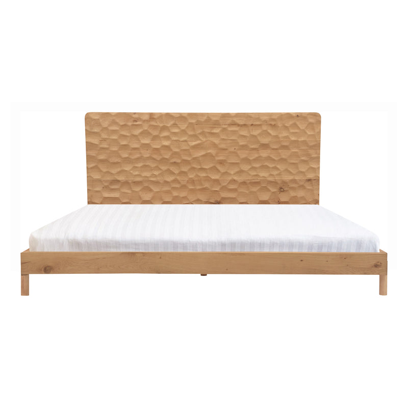 Misaki Solid Oak Brown King Bed