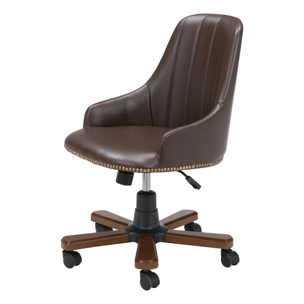 Gables Office Chair Brown Office Chairs LOOMLAN By Zuo Modern