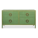 Gabriella Embossed Shagreen Blue Green Chest Of Drawers