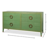 Gabriella Embossed Shagreen Blue Green Chest Of Drawers