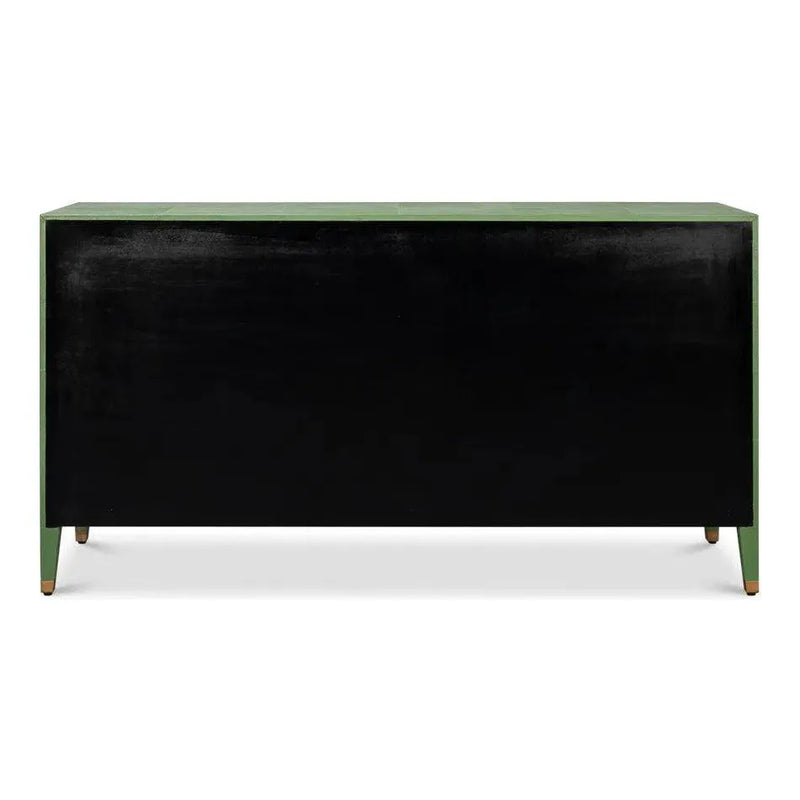 Gabriella Embossed Shagreen Blue Green Chest Of Drawers