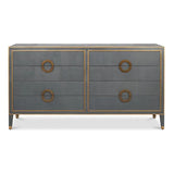 Gabriella Embossed Shagreen Grey Chest Of Drawers