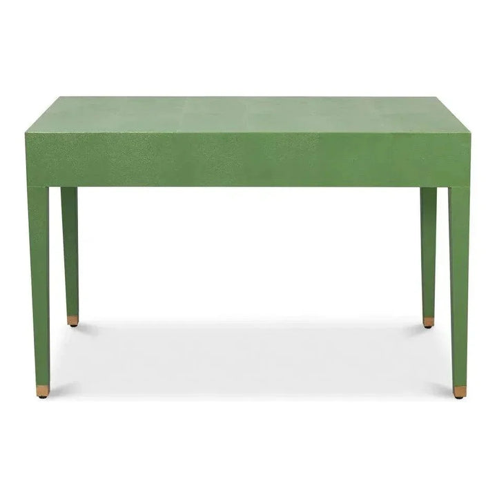 Shagreen & Wood Green Rectangular Desk 48x24x30 | LOOMLAN