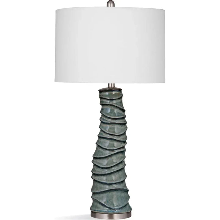 Gallie Ceramic Grey Table Lamp - LOOMLAN - Bassett Mirror - Table Lamps